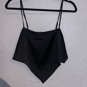 Medium satin scarf top with straps!